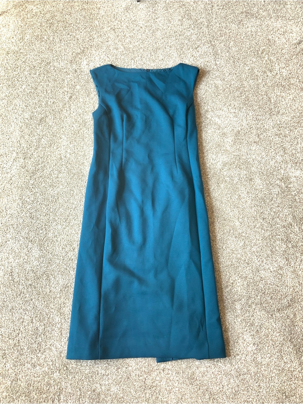 Ann Taylor Sleeveless Dark Blue Cocktail Dress with Slit